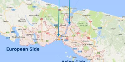 イスタンブールの欧州側の地図