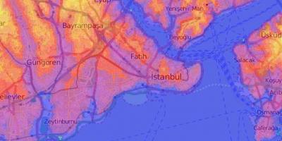 地図のイスタンブール地形
