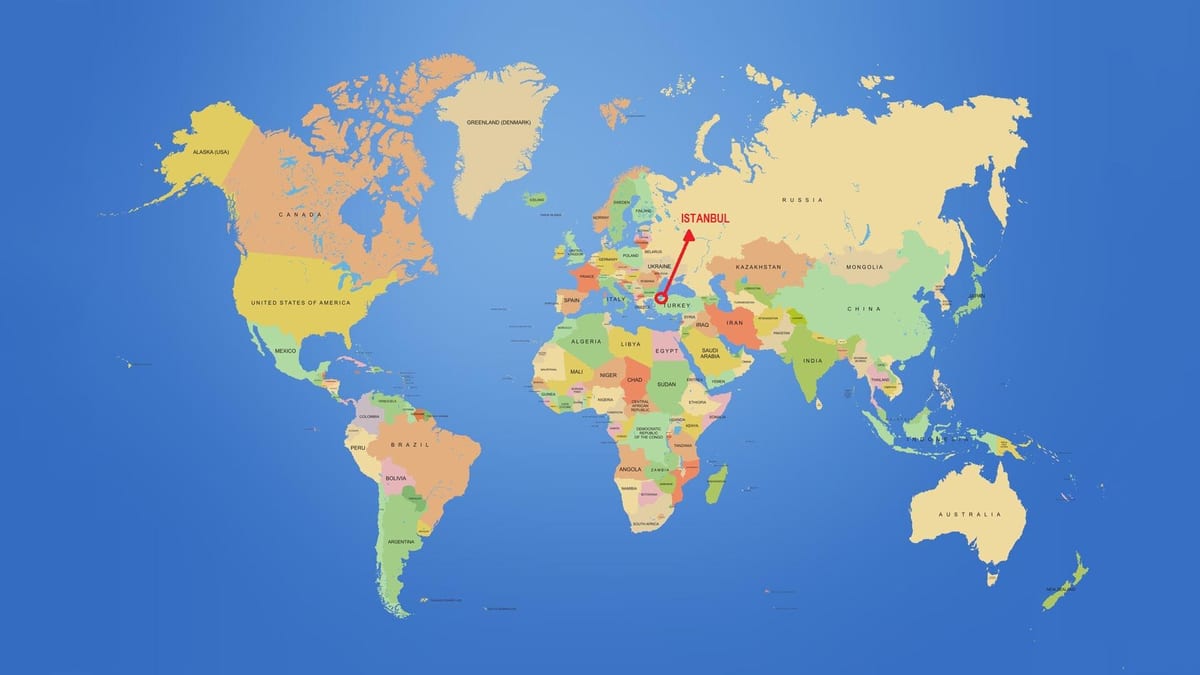 イスタンブールトルコの世界地図