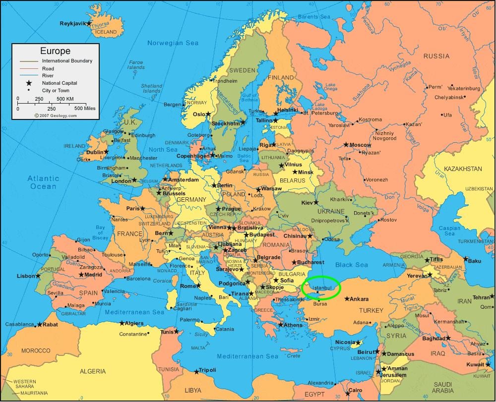 イスタンブールの国-地図