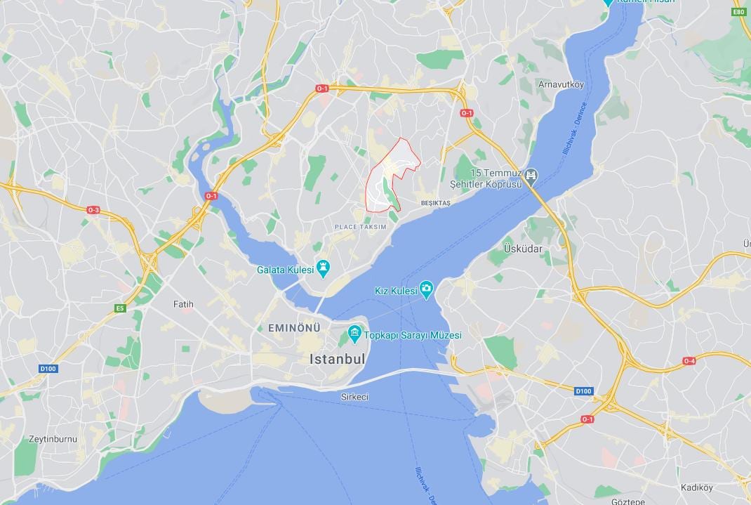 へもすぐで、ニサンタシシmapイスタンブール