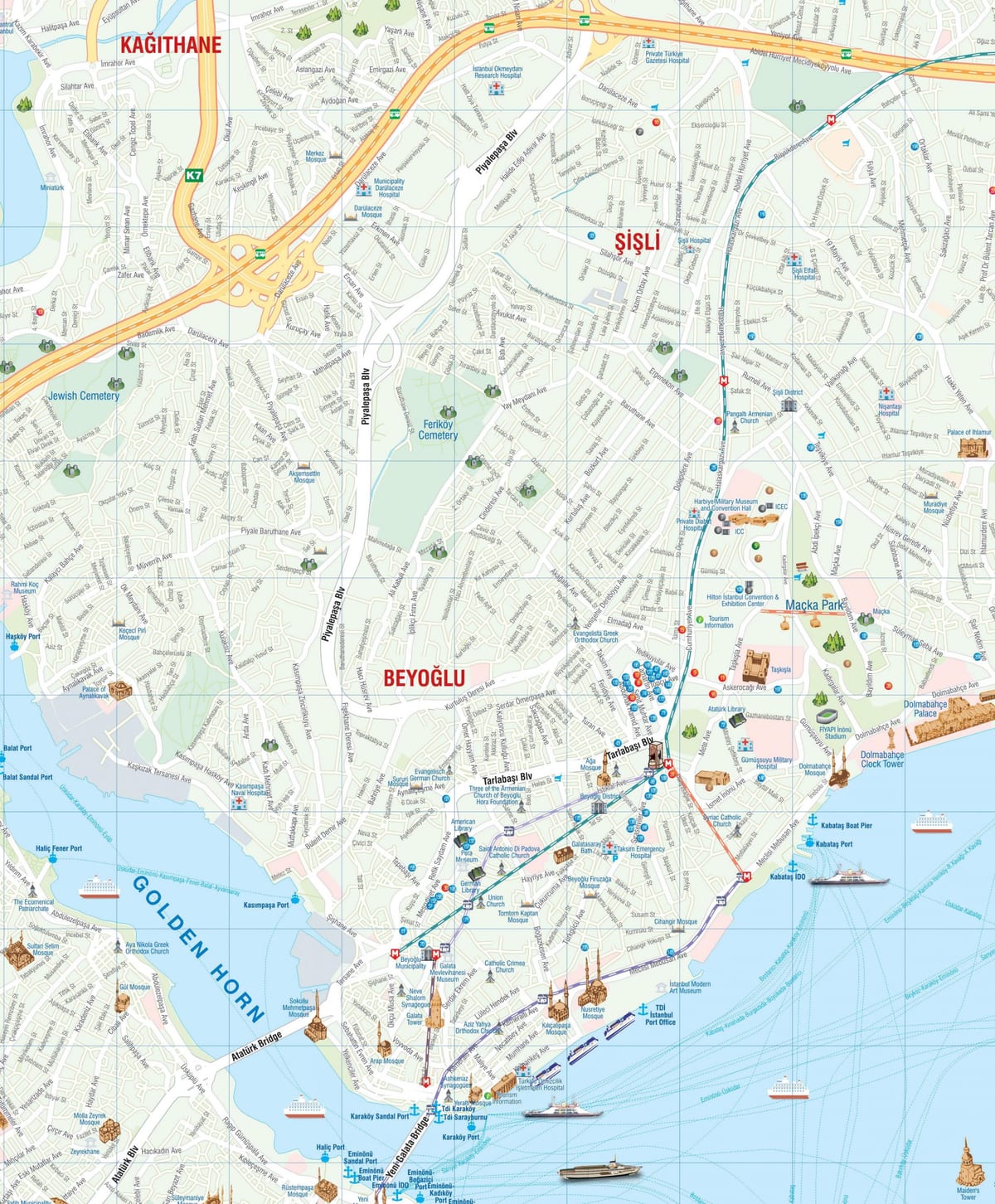 地図beyogluイスタンブール