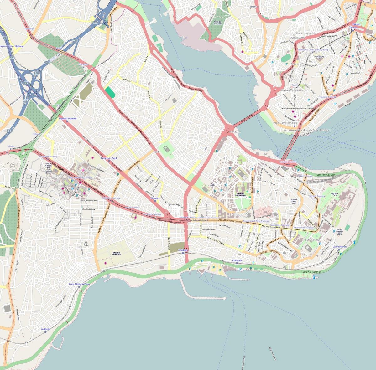 地図fatih地区のイスタンブール