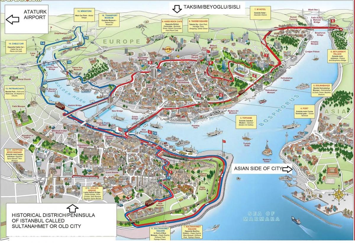 地図のイスタンブール3d 