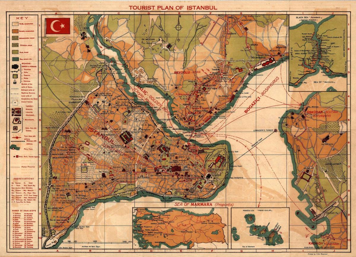 イスタンブールの古地図