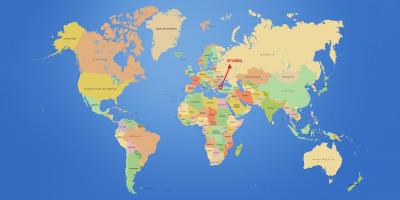 イスタンブールの世界地図 イスタンブールトルコの世界地図 トルコ