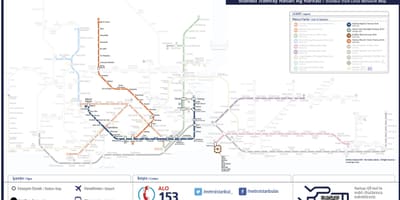 路地図のイスタンブールトルコ