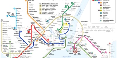 地図のイスタンブールケーブルカー