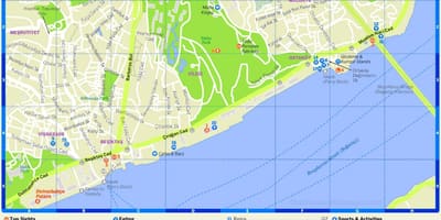 地図のベシクタシュ周辺のイスタンブール