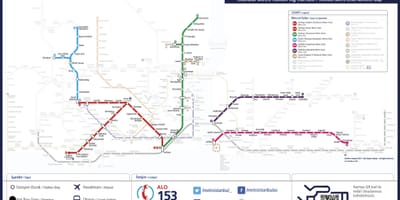 Metrobusイスタンブールの地図