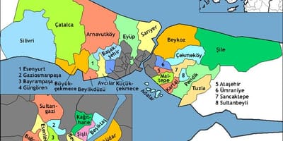 イスタンブール地域の地図