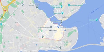 地図のエミノニュイスタンブール