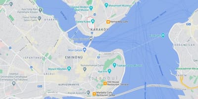 地図のガラタイスタンブール