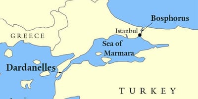 ボスポラスイスタンブールの地図