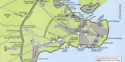 地図の壁のコンスタンチノープル