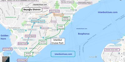Istiklalトイスタンブールの地図