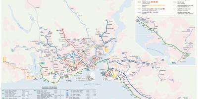 イスタンブールの高速度交通地図