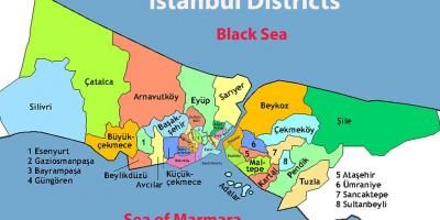 地図の地域のイスタンブール