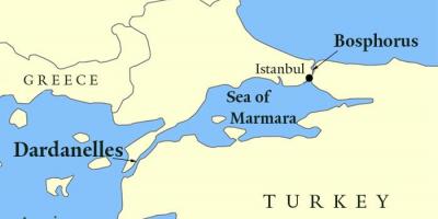 ボスポラスイスタンブールの地図